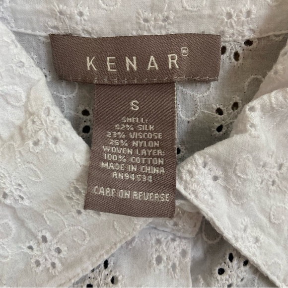 KENAR Silk Vest w/ Built in Lace Shirt - Picture 2 of 5